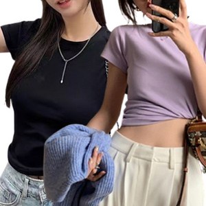 피어니스트 베이직 심플 슬림 반팔티 2p