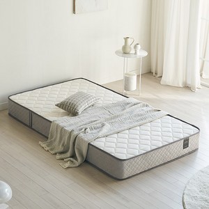 삼익가구 베이직 벨로아 원단 그레이 본넬스프링 매트리스, 슈퍼싱글, 210mm, 미디엄하드