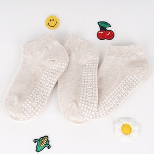 노디자인 유아동 전 사이즈 미끄럼 방지 패드 베이직 망사 발목 양말 3켤레