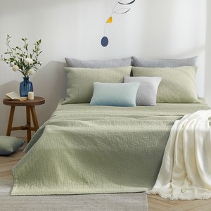 보몽드 국내제작 고온에 삶은 사계절 피그먼트 60수 아사 100% 순면 줄누비 스프레드 이불 겸 패드