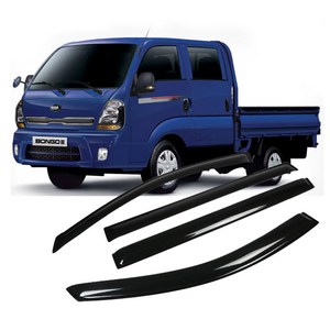 리드홈 스모그 차량용 썬바이저 4p 세트, 2004년~ 봉고3..., 투명블랙