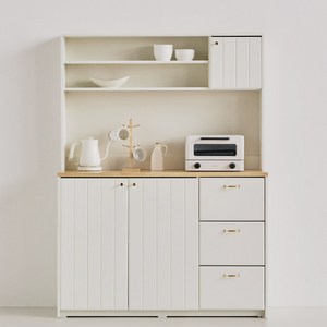 스칸디무드 국내제조 쿠엔코 서랍 주방수납장 상부장 세트 1200 방문설치