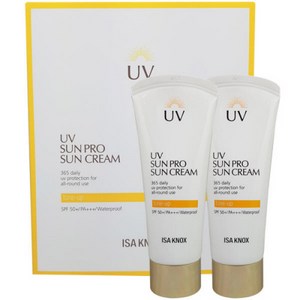 이자녹스 UV 선 프로 365 데일리 커버 선 듀오 세트 SPF 50+ PA+++, 70ml, 2개