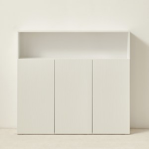 룸앤디 뉴모던 라운드템바 더 높은 3단 상부오픈형 키 높은 수납장 1200 방문설치