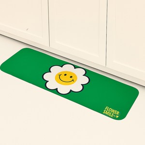 무식이네 스마일 플라워 빨아쓰는 깨지지 않는 규조토 발매트