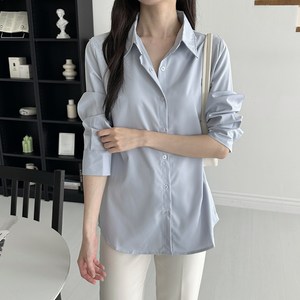 라라온 카라넥 베이직 링클프리 긴팔 블라우스 셔츠 TSP2866