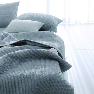 하프데이 국내 제조 피그먼트 60수 순면 줄누비 이불 스프레드