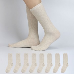 이지레그 여성용 프리미엄 베이스 무지 장목 양말 8켤레 세트