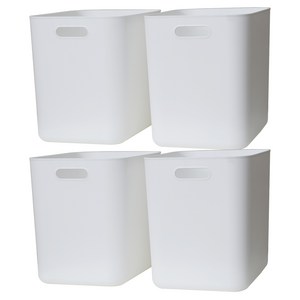 GAKYU 라운드 리빙박스 XL, 화이트, 4개