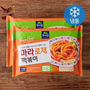 면사랑 마라로제 떡볶이 (냉동), 314g, 2개