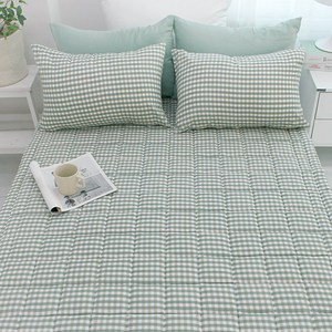 보몽드 국내 제조 부드러운 워싱 밴딩 쿠키체크 침대패드