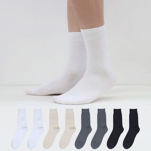 이지레그 남성용 프리미엄 베이스 무지 장목 양말 8켤레 세트