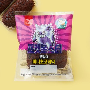 삼립 포켓몬 팬텀미니 초코케익, 70g, 1개