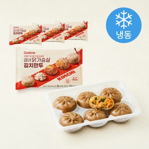 굽네 닭가슴살 김치만두 6개입 (냉동), 180g, 4개