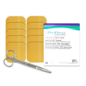 듀오덤 엑스트라 씬 밴드 10p + 의료용 가위, 10 x 10 cm..., 1세트