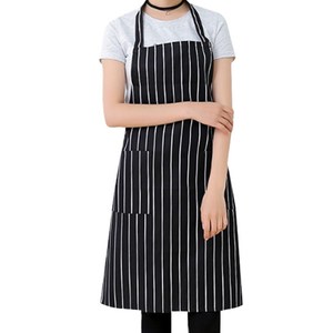 깨비다 스트라이프 앞치마, 블랙, 1개