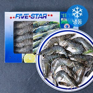 FIVESTAR 말레이시아산 블랙타이거 얼룩 새우 (냉동), 500g(20미), 1개