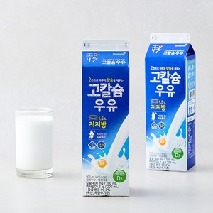 소와나무 동원 고칼슘 저지방 우유, 900ml, 2개