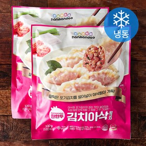 한만두 김치 아삭 왕교자 (냉동), 330g, 2개