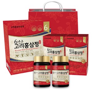 고려홍삼진흥원 6년근 고려홍삼정 + 쇼핑백, 240g, 2개