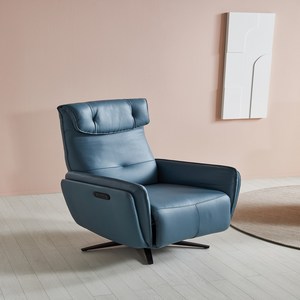 카나페가구 BM 몽블랑 회전 안락의자 전동 1인 리클라이너 가죽 소파 방문설치