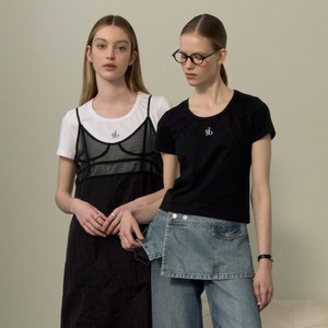 쥬시쥬디 여성용 라운드 에센셜 반팔 티셔츠 2종 세트 JZTS026B