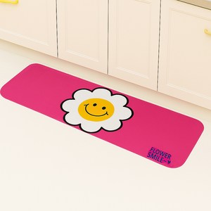 무식이네 스마일 플라워 빨아쓰는 깨지지 않는 규조토 발매트