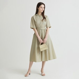 나이스클랍 후디 반팔 벨트 원피스