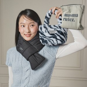 마스마룰즈 여성용 애니멀 보드리 토트백 + 파우치 세트