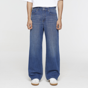 미러플레이 남성 와이드 스판 청바지