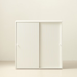 룸앤디 스르륵 감각 템바보드 3단 도어 LPM 목재 슬라이딩 수납장 일반형 800 방문설치