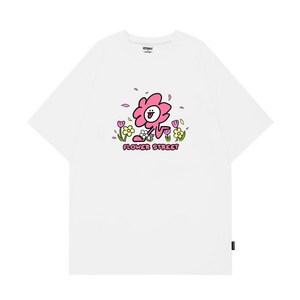 오티디 오버핏 16수 꽃길 반팔 티셔츠 OT22006
