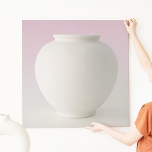 세잔느화실 풍수 복 들어오는 다복 달항아리 그림 액자 03 달항아리 핑크