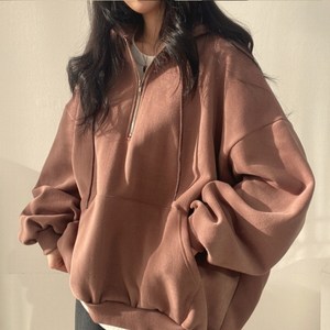 피어니스트 오버핏 후드 지퍼 맨투맨