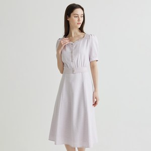 나이스클랍 퍼프 플레어 원피스