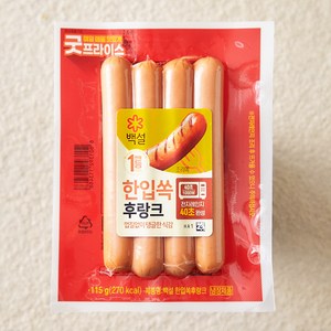 백설 한입쏙 후랑크 소시지, 115g, 1개