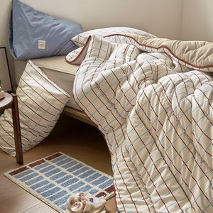 쁘리엘르 데일리체크 향균 워싱 차렵침구