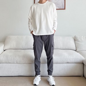 어나더디 남성용 스판 밴딩 카고 조거 팬츠