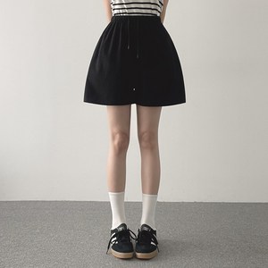 위드후이린 여성용 기본/롱 기장 A라인 밴딩 반바지