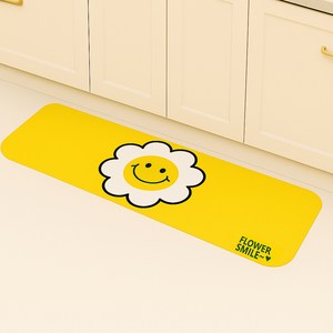 무식이네 스마일 플라워 빨아쓰는 깨지지 않는 규조토 발매트