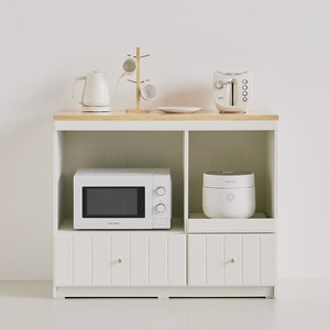 스칸디무드 국내제조 쿠엔코 광파오븐 렌지대 수납장 1000 방문설치