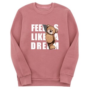 제이비패션 남녀공용 곰인형 기모 맨투맨