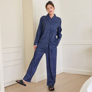 글램공감 커플용 카페인 긴팔 잠옷 파자마 상하의 세트