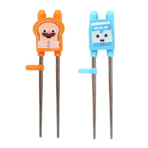 브레드이발소 윌크 이지 교정용 스텐 2단계 젓가락 2종 세트