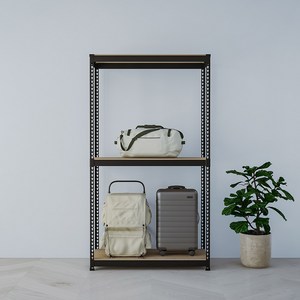 스피드랙 조립식 철제 앵글 선반, 블랙, 3단