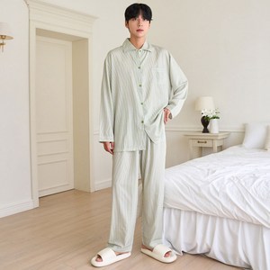 글램공감 커플용 위켄드 긴팔 투피스 잠옷 상의 하의