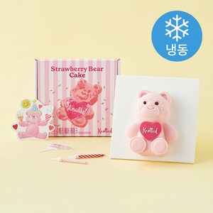 노티드 스트로베리 베어 케이크 (냉동)