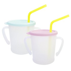 아가프라 뉴매직 빨대컵, 300ml, 민트 + 핑크, 2개