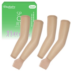 두발로 스포츠 UV 자외선 차단 쉘론 쿨토시 팔목형 1p + 손등커버형 1p, FREE, 스킨, 2세트