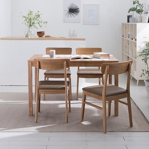 리바트 뉴시나몬 원목 식탁 세트 4인용 방문설치